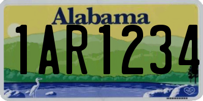 AL license plate 1AR1234
