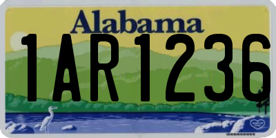 AL license plate 1AR1236