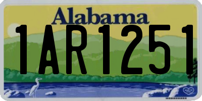 AL license plate 1AR1251