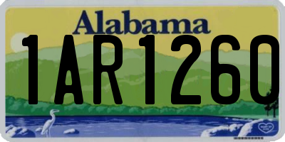 AL license plate 1AR1260