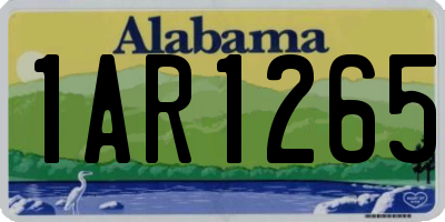 AL license plate 1AR1265