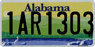 AL license plate 1AR1303