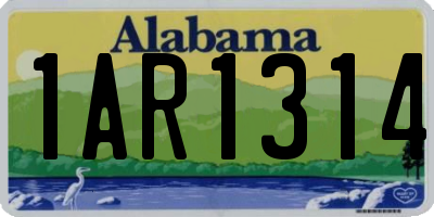 AL license plate 1AR1314