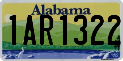 AL license plate 1AR1322