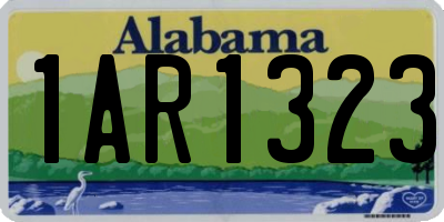 AL license plate 1AR1323