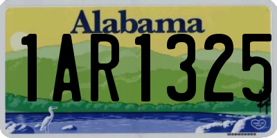 AL license plate 1AR1325