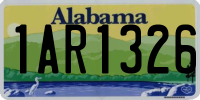 AL license plate 1AR1326