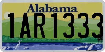 AL license plate 1AR1333