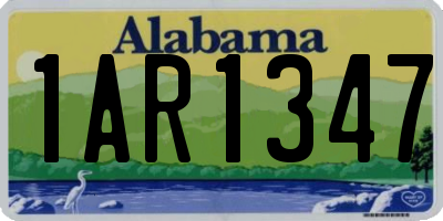 AL license plate 1AR1347