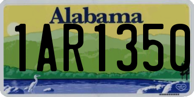 AL license plate 1AR1350