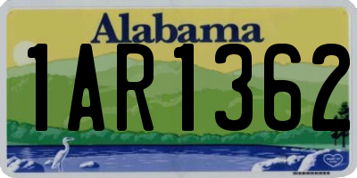 AL license plate 1AR1362