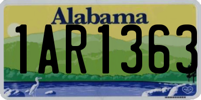 AL license plate 1AR1363
