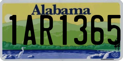 AL license plate 1AR1365