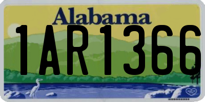 AL license plate 1AR1366