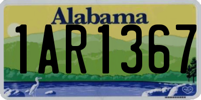 AL license plate 1AR1367