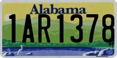 AL license plate 1AR1378