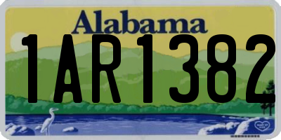 AL license plate 1AR1382