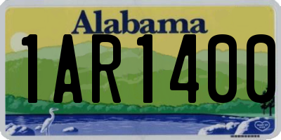 AL license plate 1AR1400