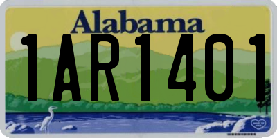 AL license plate 1AR1401