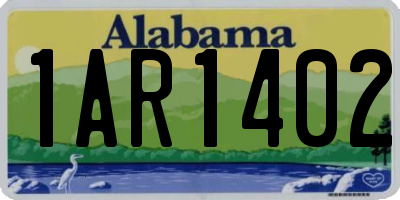 AL license plate 1AR1402