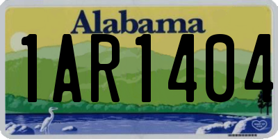 AL license plate 1AR1404