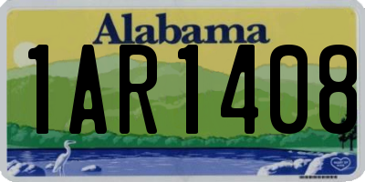 AL license plate 1AR1408