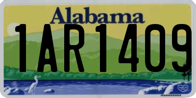 AL license plate 1AR1409