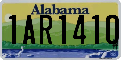 AL license plate 1AR1410