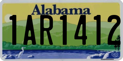 AL license plate 1AR1412