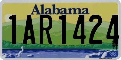 AL license plate 1AR1424