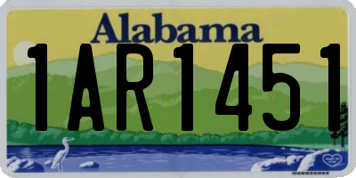 AL license plate 1AR1451