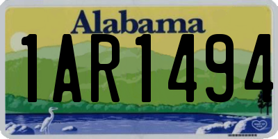 AL license plate 1AR1494