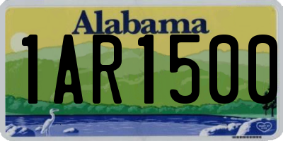 AL license plate 1AR1500