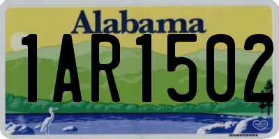 AL license plate 1AR1502