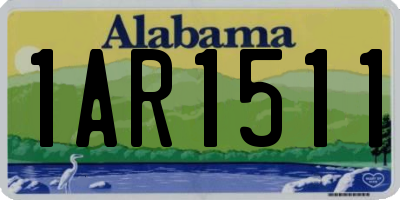 AL license plate 1AR1511