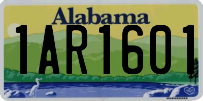 AL license plate 1AR1601