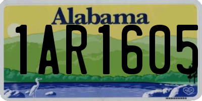 AL license plate 1AR1605