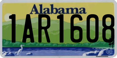 AL license plate 1AR1608