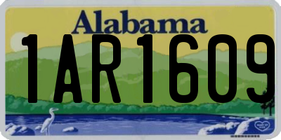 AL license plate 1AR1609