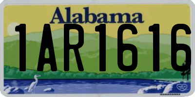 AL license plate 1AR1616
