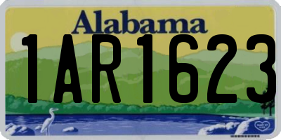 AL license plate 1AR1623