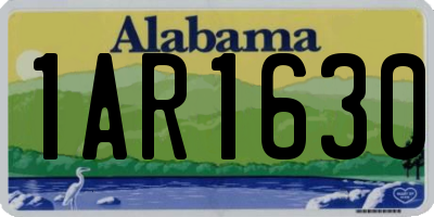 AL license plate 1AR1630