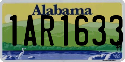 AL license plate 1AR1633