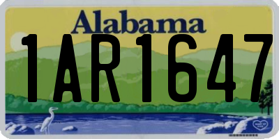 AL license plate 1AR1647
