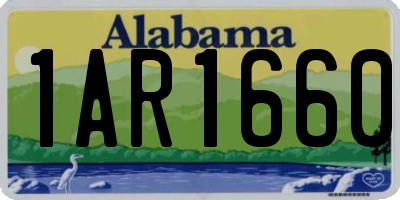 AL license plate 1AR1660