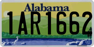 AL license plate 1AR1662
