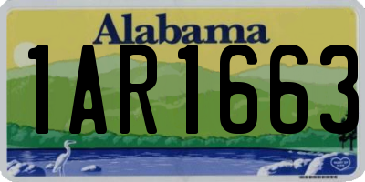 AL license plate 1AR1663