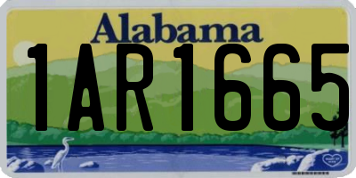 AL license plate 1AR1665