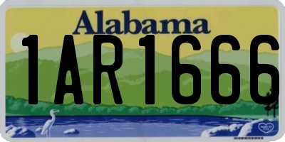 AL license plate 1AR1666