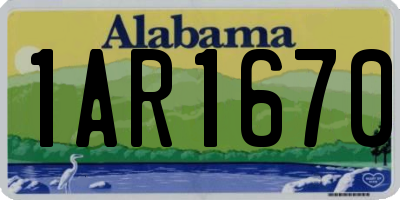 AL license plate 1AR1670